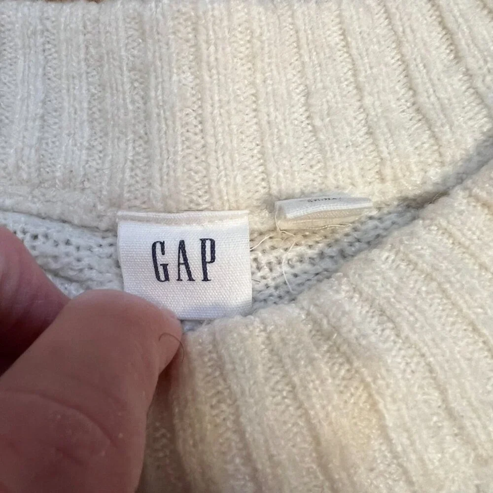 Gap Womens Pointelle Sweater Size XS Soft Angel Fairy Cottage Parisian - Picture 3 of 5